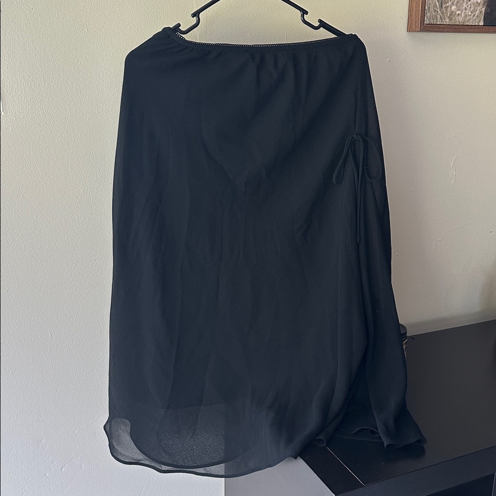 Elegant Black Sheer Skirt